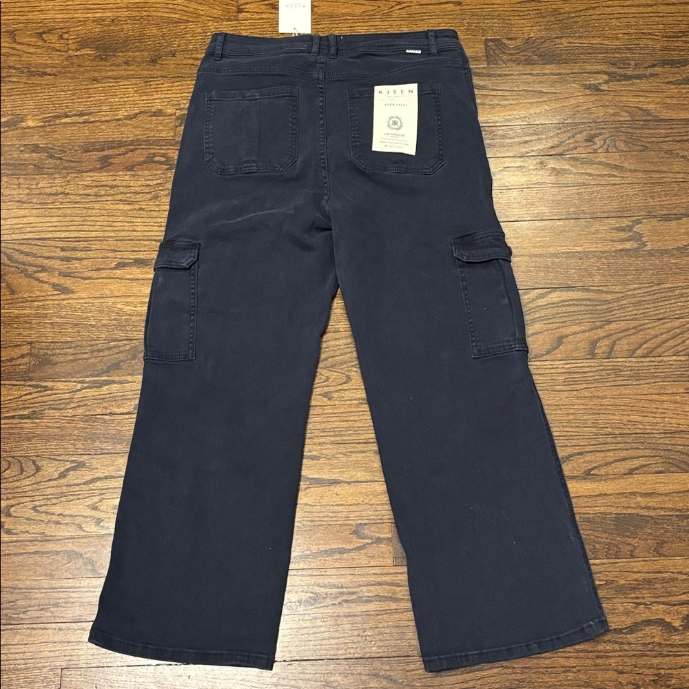 Risen Navy Blue High Rise Cargo Pant 31 - Picture 6 of 6